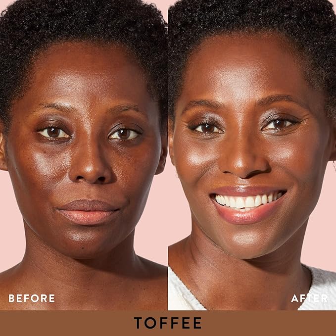 LAURA GELLER NEW YORK Baked Balance-N-Glow Illuminating Foundation - Toffee - Buildable Sheer to Light Coverage - Satin Finish