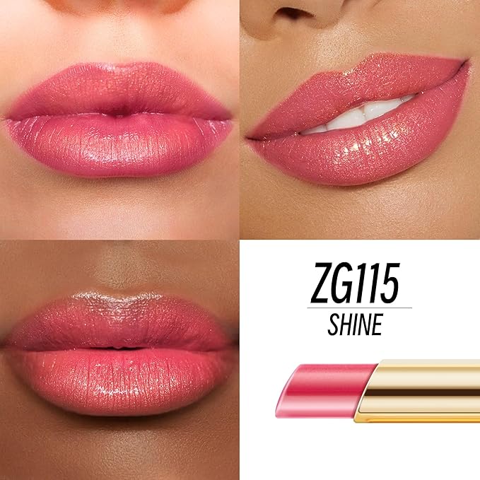 Depuplum Red Pink Lipstick Moisturizing for Women Shimmer Tinted Lip Balm Hydrate Nourish Lip Gloss Cruelty Free Lip Makeup, ZG115 Shine