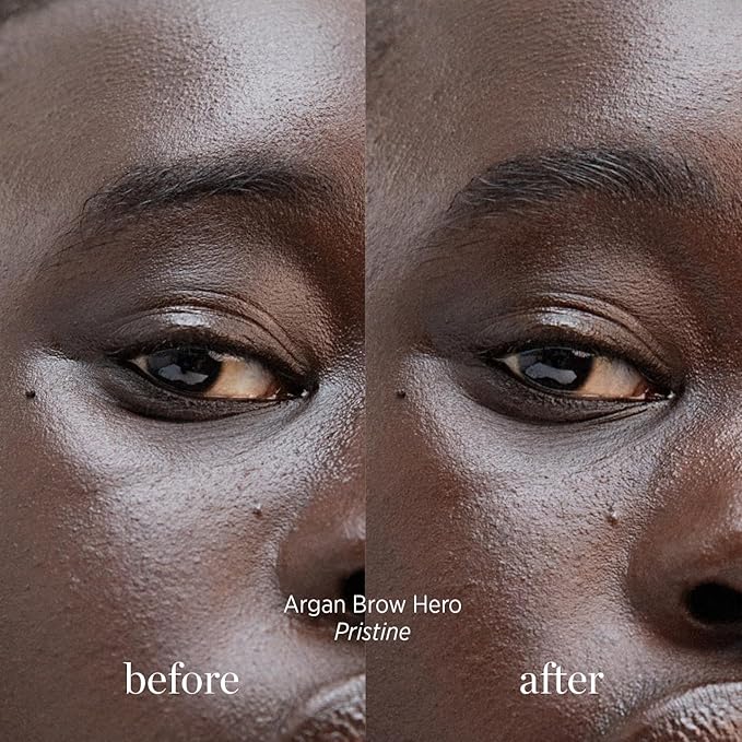 Ere Perez - Natural Argan Brow Hero | Tinted, Versatile, Conditioning | Omegas 3+6, Vitamin E, Castor Oil | Vegan, Cruelty-Free, Clean Beauty (Pristine, 0.12 oz | 3.5 ml)