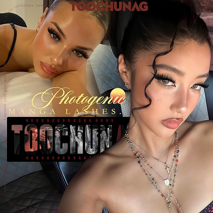 TOOCHUNAG Lash Clusters Kit 192pcs Anime Lashes Extension Kit Manga Cluster Eyelash Extensions 12-18mm D Volume Eyelash Clusters Fluffy Cluster Lashes Kit with Waterproof Bond and Seal and Tweezers