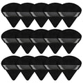 Pimoys 15 Pieces Powder Puff Triangle Makeup Sponge Setting Powder Puffs for Loose Powder Velour Puff for Face Exquisite Makeup Eyes Contouring, Blender Sponge Beauty Makeup Tool(Black)