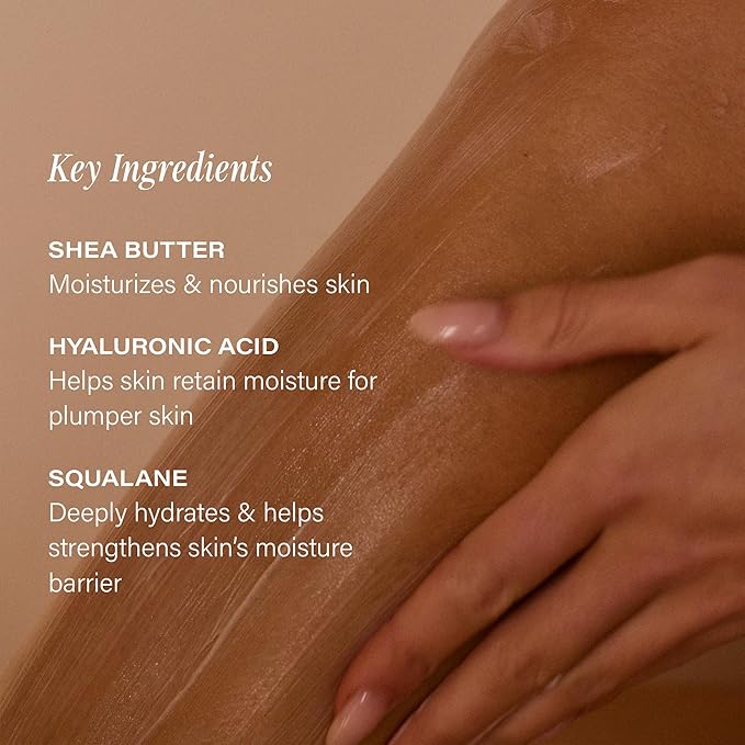 + Lux Unfiltered Tall Pour N°14 Body Lotion for Women - Moisturizing Body Cream with Jojoba, Squalane, Shea Butter, Vitamin C & Hyaluronic Acid - Hydrating Body Lotion, Non-Greasy - Fragrance Free