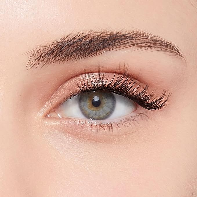 Kiss Impress Falsies Self Adhesive Eyelashes, Press On Lashes, 12mm-14mm Natural Volume Lashes, Black, No Glue Needed, Invisible Band, 36 Lash Clusters & Non-Stick Applicator - Natural