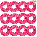Silk Satin Scrunchies for Women Girls 12 PCS Rose Red Hair Scrunchies Silk Satin Hair Ties for Thick Hair Bulk Hair Ties Hair Accessories