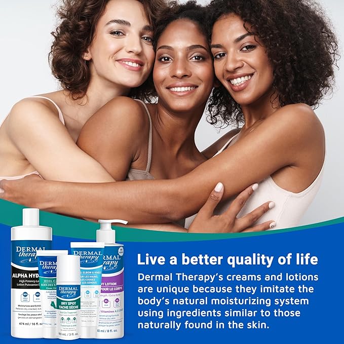 Dermal Therapy - Heel Care Cream, Foot Cream for Dry Cracked Heels, Intense Foot Moisturizer with Urea and AHA, Foot Lotion and Feet Exfoliator with Non-Greasy Formula, 3 o.z.