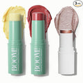 Boomstick Trio ® Rose Nude 3 Pack Cream Blush Makeup - Rose Nude Blush Stick, Highlighter Stick & Moisturizer for Cheeks, Eyes & Lips - Boom Sticks by Cindy Joseph for Older Women