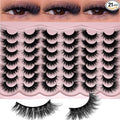 Mink Lashes Cat Eye Fluffy False Lashes Wispy Natural Lash Strips C Curl Faux Mink False Eyelashes Pack Full Strip False Eyelashes Natural Look