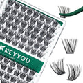 Lash Clusters 96pcs Individual Lashes Y01 C Curl 10mm Eyelash Clusters KEYYOU Volume Wispy Lash Extension Soft&Comfortable Easy DIY at Home(Y01 C-10mm)