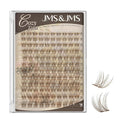 JMS&JMS Natural Brown Venus Lash Clusters, Wispy Natural Invisible Band Eyelashes, Brown Soft False Lashes Natural Look