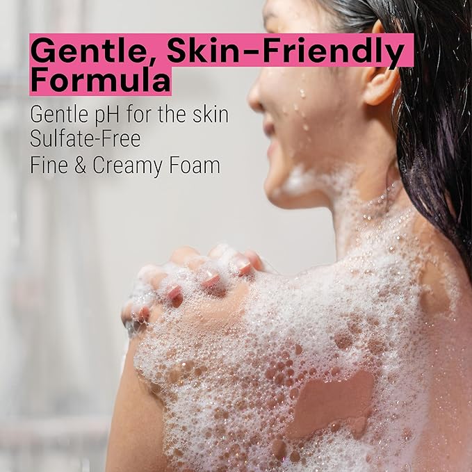 Panier des Sens - Rose Moisturizing Body Wash for Women & Men - Gentle Shower Gel - 96% Natural - Normal, Sensitive Skin - Body Care Made in France, SLS Free, Vegan - 6.8 floz