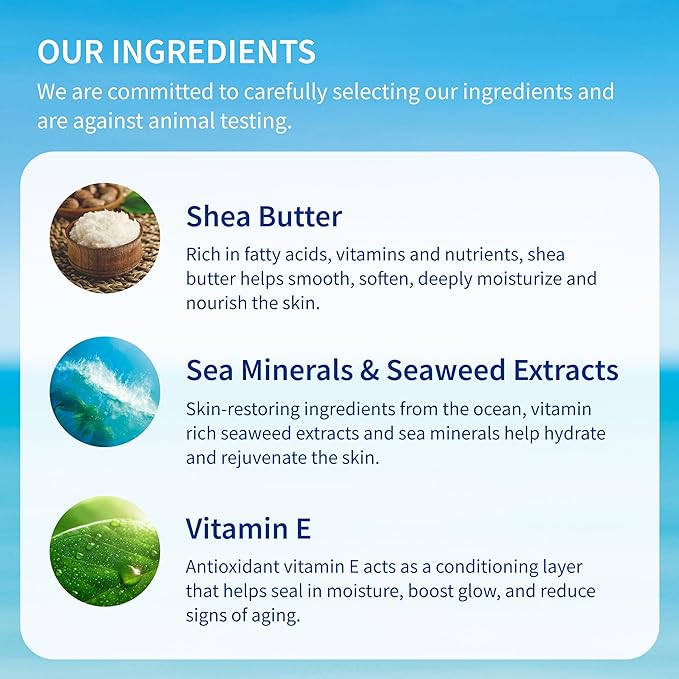 Inis the Energy of the Sea - Revitalizing Body Lotion Travel Size for Women and Men, Mini Daily Body Moisturizer with Seaweed, Shea Butter and Vitamin E, Clean Ocean Fresh Scent, 2.9 fl oz