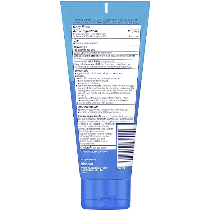Coppertone Complete Sunscreen Lotion SPF 50, Face and Body Sunscreen, Lightweight, Water Resistant, 7 Fl Oz
