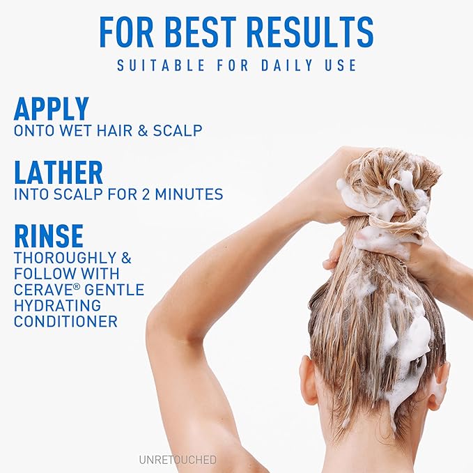 CeraVe Gentle Hydrating Shampoo and Conditioner Bundle, With Ceramides, Niacinamide & Hyaluronic Acid For Soft, Healthy Looking Hair & Scalp, Sulfate Free & Color Safe, For All Hair Types