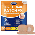 Small Nail Patches Extra Strength: 32 PCS Nighttime Hydrogel Patches for Overnight Repair - Visible Results in 8 Hours - Toenail Extra Strength