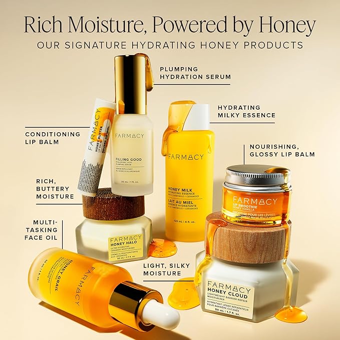 Farmacy Honey Cloud Face Moisturizer Cream - Lightweight Face Lotion with Hyaluronic Acid + Peptides - Breathable Moisture + Barrier Repair - Facial Moisturizer for Combo, Sensitive + Oily Skin (15ml)