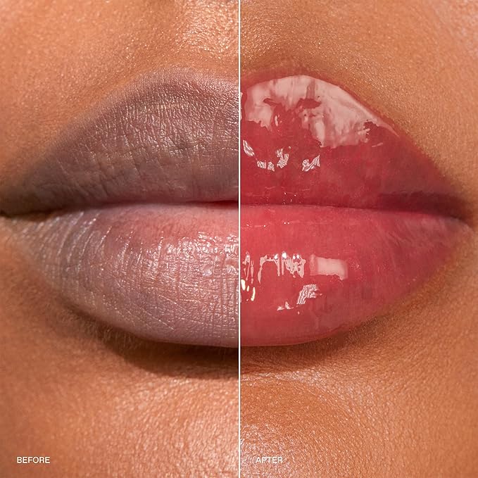 r.e.m. beauty by ariana grande | Essential Drip Glossy Balm in Shirley | High Shine Nourishing Lip Balm | Hydrating Hyaluronic Acid | Smooth Glossy Finish