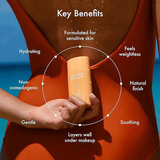 Summer Fridays Mini Jet Lag Mask + ShadeDrops SPF 50 Mineral Sunscreen Skin Care Set - Hydrating Face Moisturizer + Mask with Hyaluronic Acid - Lightweight, Skin-Blurring Face Sunscreen (2 Count)