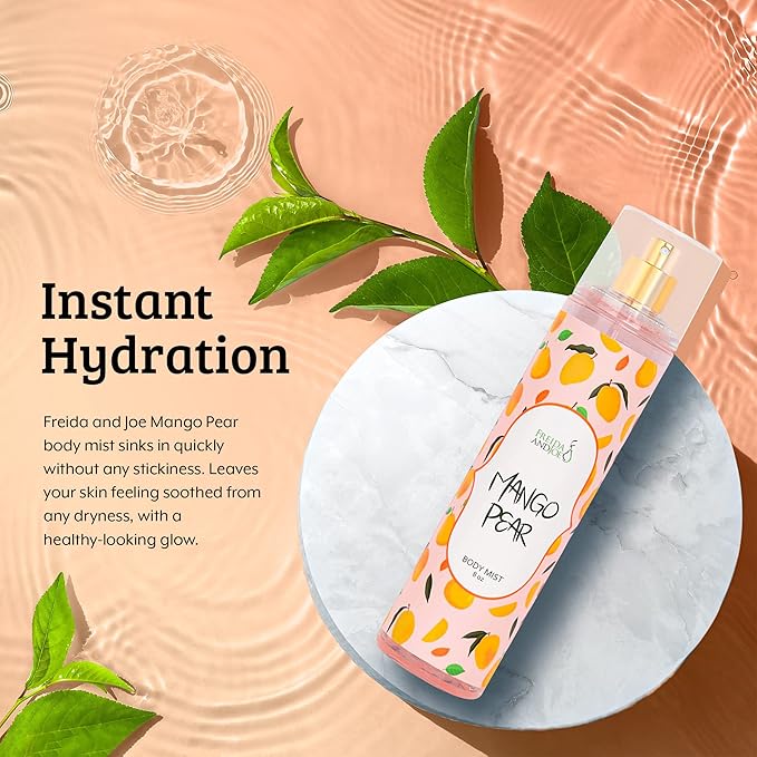 Home Spa Gift 10oz Deep Moisturizing Fragrance Body Lotion & 8 oz. Fine Fragrance Body Mist Set Luxury Self-Care Combo for Women and Girls (Mango Pear) – Mother's Day Gift for Mom