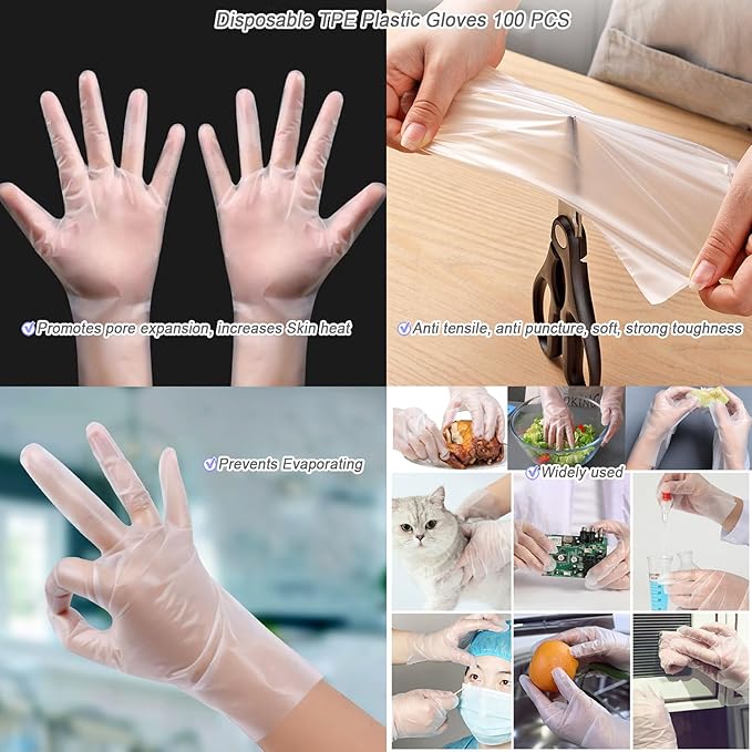 GELMAY 700PCS Face Neck Eye Nose Lip Foot Hand Disposable Plastic Mask Sheet, Ultra-Thin Transparent Facial Masks Skincare Paper Film DIY Spa Wrapped Moisturizing Patch Prevent Evaporation
