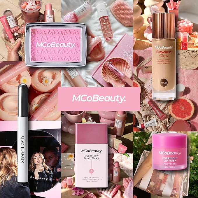MCoBeauty Flawless Glow Luminous Skin Filter - 4 Medium - 4-in-1 Primer, Highlighter & Foundation Booster - Dewy Illuminating Tint Face Makeup with Squalane Vitamin E - Vegan & Cruelty Free