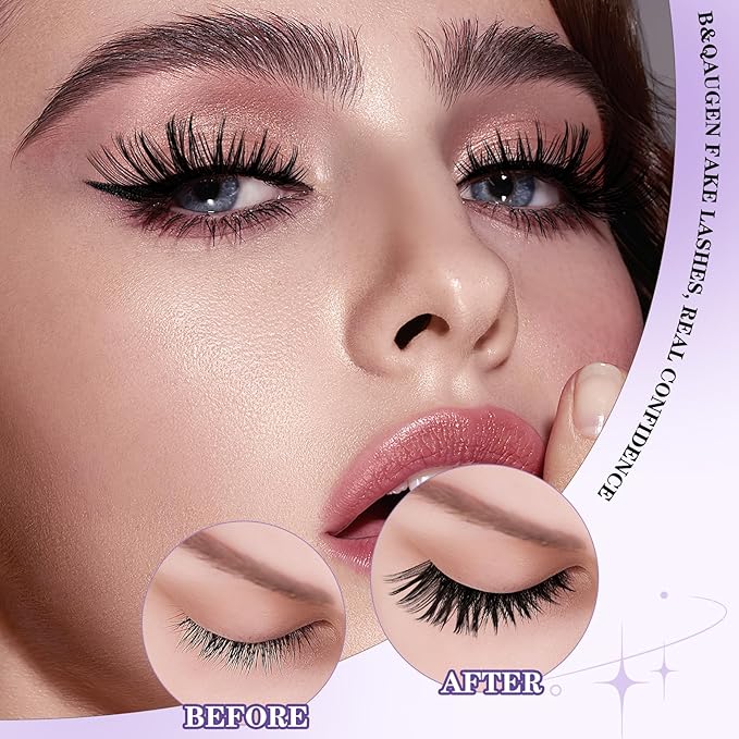 B&Q Wispy Lash Clusters Full B31,Eyelash Clusters 156PCS Comfortable band Cluster Eyelash Extensions,8-18mm Volume Individual Lashes Lightweight D Curl Lash Clusters Soft Eyelashes Natural Look(B31)