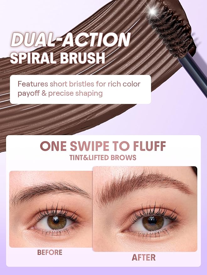 SHEGLAM Airy Tinted Volumizing Brow Mousse Eyebrow Cream Gel Highly Pigmented Shaping Filling Water Removal-Auburn