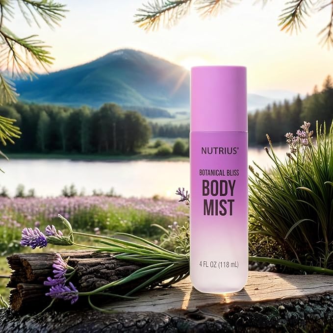 Nutrius Body Mist for Women, Botanical Bliss Scent, Hydrating Fragrance Body Spray with Botanical Extracts & Essential Oils, Natural Daily Fragrance, Vegan, Cruelty Free, 4 fl oz