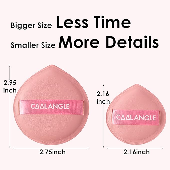 COOL-ANGLE 5Pcs Pink Makeup Sponge For Foundation Concealer And Powder, latex free Blender Sponge For Natural And Easy Makeup Soft Long-lasting And Beginner-friendly, Medium