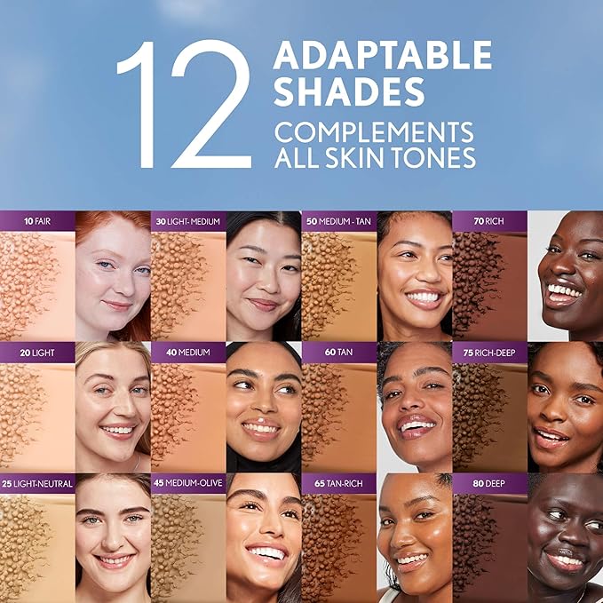 Covergirl Simply Ageless 40 Medium Foundation, Blending Brush - Skincare Makeup with Bakuchiol & Tranexamic Acid Reduces Fine Lines & Fades Dark Spots