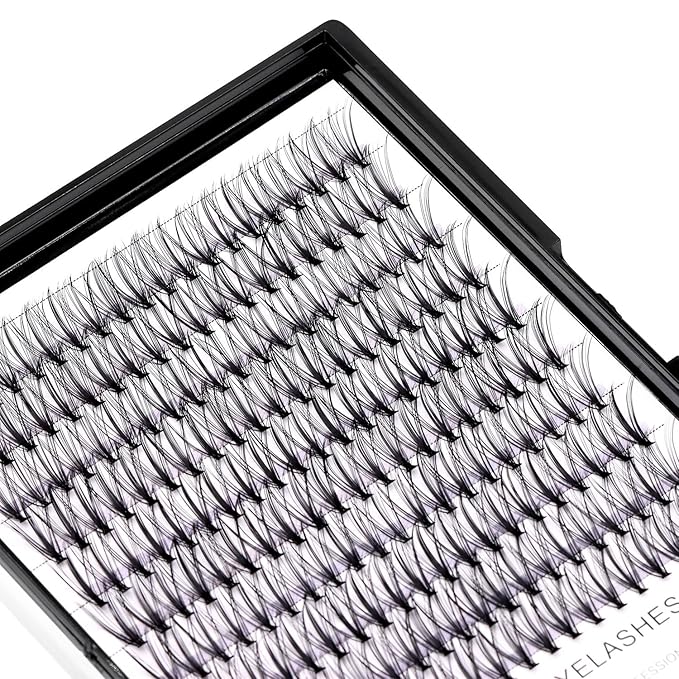 →VAYATOR False Eyelashes 3Styles D Curl 10-18mm 200Pcs To Choose Lashes Extensions Cluster Individual Lash Extensions Reusable False Eyelashes Easy Grafting （Black-D Curl-18mm）