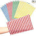 Tatuo 12 Pieces Korean Exfoliating Mitt Glove Italy Towel Body Skin Scrubber Exfoliating Scrubber for Remove Dead Skin Washcloth Korean(Small,Green, Red, Yellow, Blue)