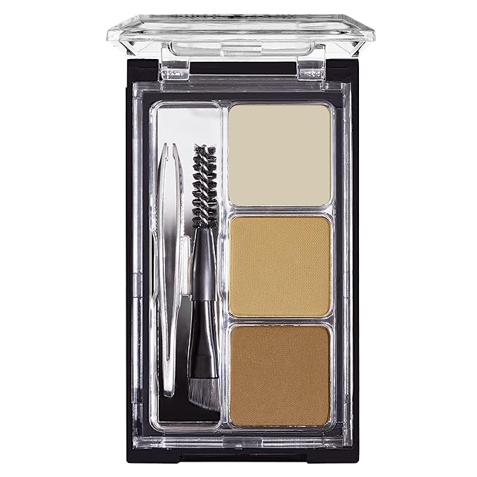 Wet n Wild, Ultimate Brow Kit, Eyebrow Kit to Shape, Define and Fill the Eyebrows, Kit with 1 Brow Wax, 2 Fixing Powders, 1 Brush and 1 Tweezers, Vegan Product, Soft Brown