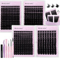 Fluffy Lash Clusters Kit Bulk Packs: Wendy, 560Pcs, 150D, 200D, 200D, 250D, D Curl, 10-18mm Mixed, Thick, Volume, Soft, DIY Eyelash, Individual, Natural, Fake Lashes