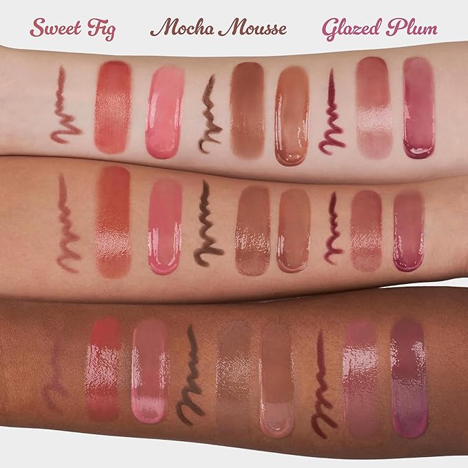 rom&nd Volume Hack Trio Glazed Plum Lip Set | Plumping, Hydrating K-Beauty Lip Kit for High-Shine, Irresistible Pouts