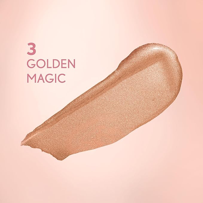 Covergirl Exhibitionist by Kelsea Ballerini Liquid Glitter Eyeshadow, Highly Pigmented, Glittery Finish, Long-Wearing, Golden Magic 3, 0.13oz