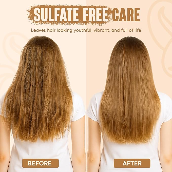 INFINA ESSENTIALS Caffeine Biotin Shampoo and Conditioner Set | Hair Thickening & Strengthening | 16 fl oz Each | with Batana Oil & Castor Oil | For Thinning Hair Care | Men & Women | Made in USA