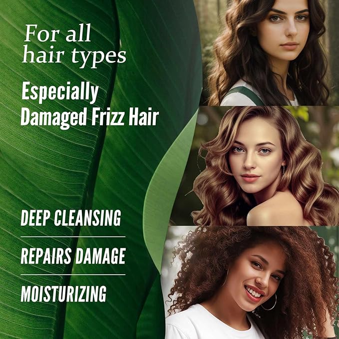 2 Pack Natural Organic Sulfate Free Moroccan Argan Oil Shampoo and Conditioner Sets - Color Safe Treatment, UV Protection, Intense Moisturizing Smooth For Dry, Damaged, Frizzy Hair,350ML*2