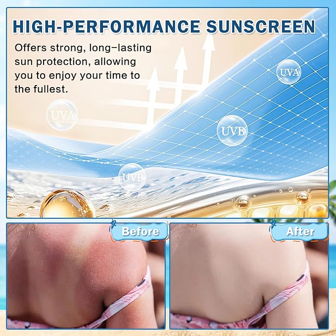Mineral Sunscreen Spray SPF 50, Zinc Oxide Sunscreen Spray for Face & Body, Broad-Spectrum UVA/UVB Protection Sunscreen Mist Lightweight, Water-Resistant, Non-Greasy, 6.76 Fl Oz