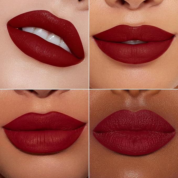MAKI YIKA Dark Red Lipstick for Women Color Stay Long Lasting Lipsticks No Smudge Matte Liquid Lipstick Transferproof Cruelty-Free Lip Color for Mother's Day,PARTY GO