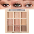 Erinde 9 Colors Eyeshadow Palette, Matte Shimmer Glitter Eye Shadow Makeup Palette, Highly Pigmented Long Lasting Waterproof, Natural Neutral Nude Eyeshadow Makeup Pallet, Milk Latte Color