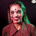Vampire Face Jewels Face Gems Jewel Halloween Stick On Blood Costume Crystal Bleeding Face Gems, Scar Tatoo Fake Red Blood Gem Tattoo Stick on, 2-Pack