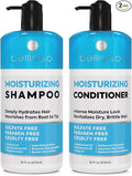 Moisturizing Shampoo and Conditioner Set - Sulfate Free Care for Women and Men - Hydrating, Deep Moisture Duo with Shea Butter - Salon Grade, Color Safe - Ideal for Curly Hair and Dry Split Ends