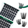 Lash Clusters 96pcs Individual Lashes Y02 D Curl 16mm Eyelash Clusters KEYYOU Volume Wispy Lash Extension Soft&Comfortable Easy DIY at Home(Y02,D-16mm)