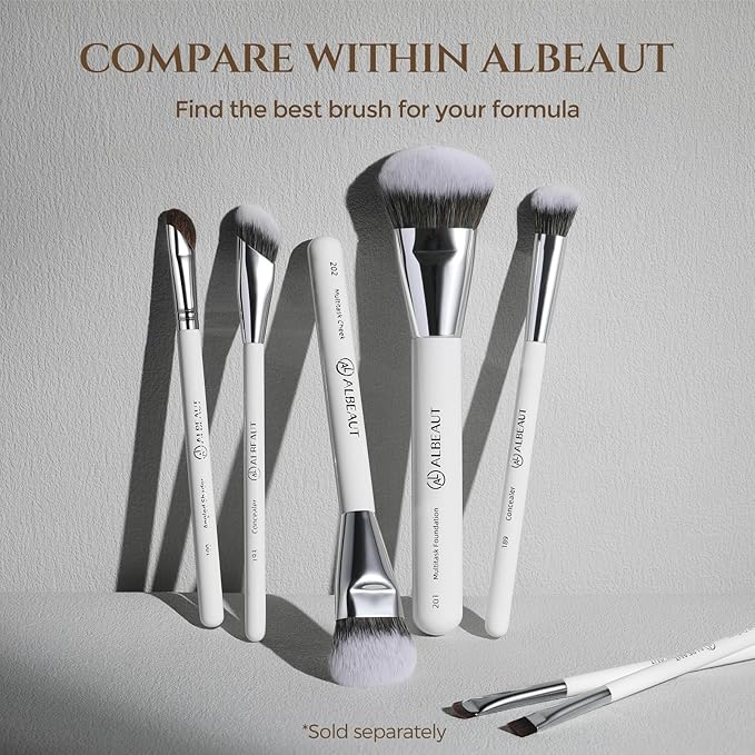 Albeaut Eyeshadow Brush, Angled Nose Contour Brow Bone Highlight Makeup Brush (190 angled shader)