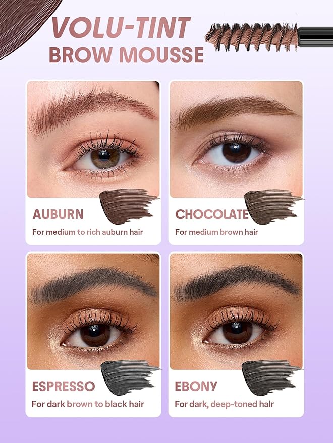 SHEGLAM Airy Tinted Volumizing Brow Mousse Eyebrow Cream Gel Highly Pigmented Shaping Filling Water Removal-Beige