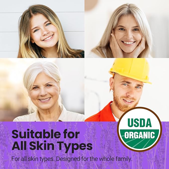 | USDA Organic Lavender Hand Salve – Over 50% Jojoba Oil with Beeswax & Avocado Oil – Helps Soothe & Soften Dry, Cracked Hands, Feet & Cuticles – 2 oz (60 g)