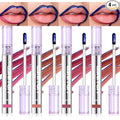 BANGFENG 4Pcs Peel Off Lip Liner Stain Set - 24H Color Hold Long-Lasting, Smudge-Proof, Waterproof Nude Matte Lip Tint, Non-Fading Peel Off Lip Color, Effortless Precision & Full Coverage