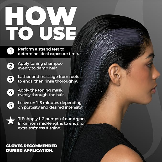 naissant Cool Black Hair Toning Shampoo | Ultra High-Purity Pigments | Neutralizes Red & Orange Undertones | Hyaluronic Acid, Collagen & Biotin | Paraben, Ammonia & Sulfate Free | 10.1 Fl. Oz