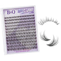 B&Q Natural Lash Clusters 04 - Cluster Eyelash Extensions, Pestañas Postizas Naturales Style Eyelashes Comfort Fit - Day-to-Night Natural Effect - Office & Date Ready For Effortless Beauty(8-16mix)