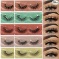 APCYUST Lashes Fluffy Mink Eyelashes Natural Look 5D Faux Mink False Lash Bulk Cat Eye Fake Eyelash Wholesale Soft Wispy Strip Eye Lashes with Individual Portable Lash Pack